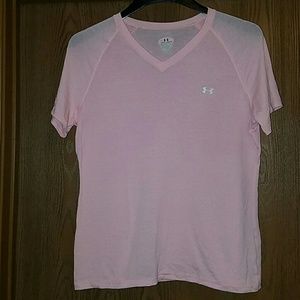 Under Armour pink v neck tee
